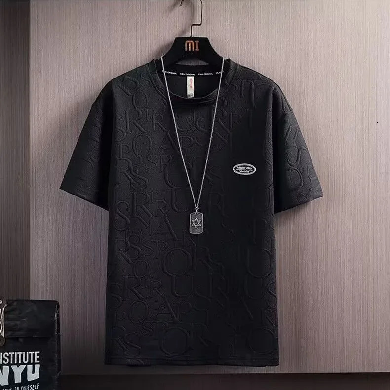 Trendy Summer Suit For Men Casual Short Sleeve TShirt Solid Color Versatile Style Korean INS Five Minute Pants 250724