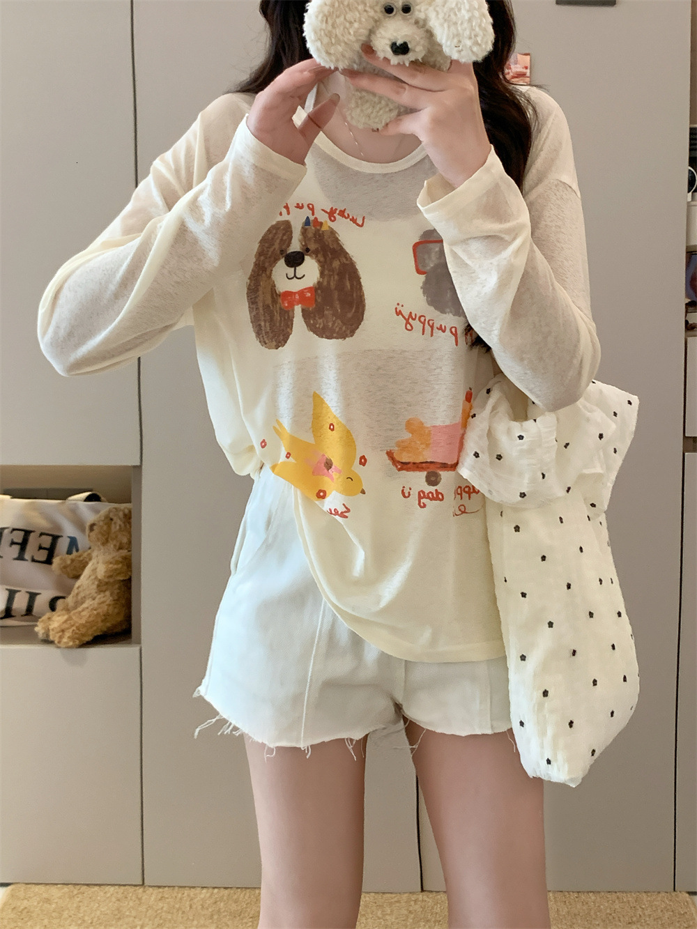 2025 new women's summer niche thin loose fashion printed summer thin bottom shirt designer T-shirt designer short sleeved women's T-shirt