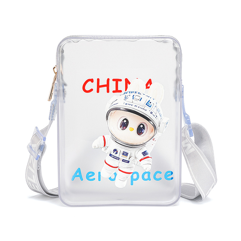 Cross Body Niche Mini Women's Transparent Crossbody Jelly Bag Cute Phone Bag Labubu