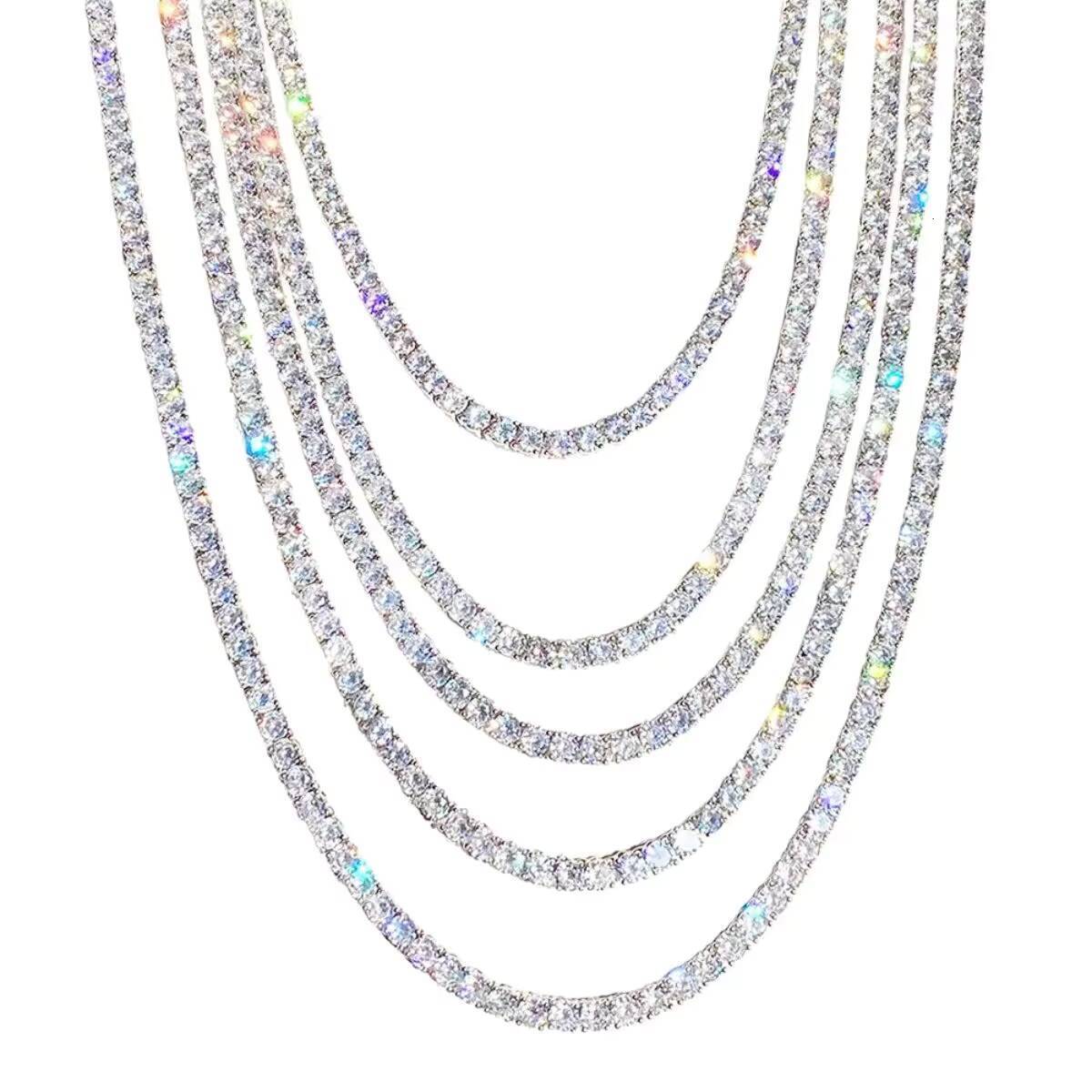 Necklace Bracelet 925 Silver Cuba Chain VVS Jewelry Men Ice Out Necklace Hip Hop Moissanite Diamond Tennis Chain