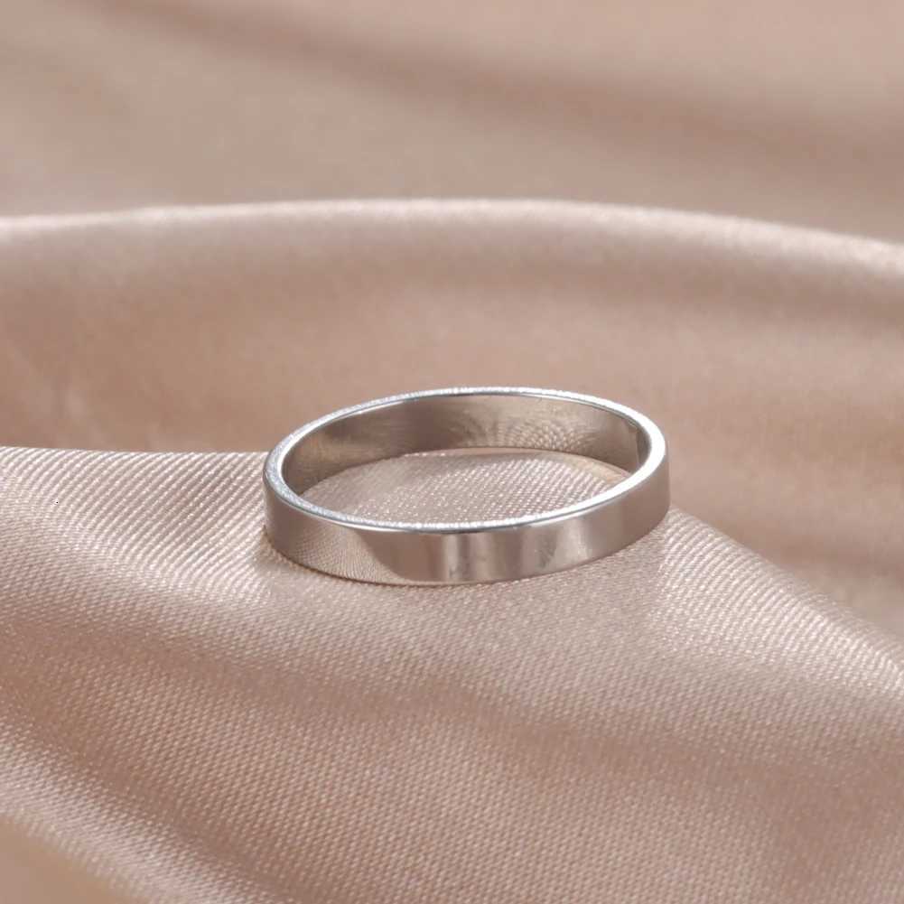 Dreamtimes Chic Simple Round Wedding Band Rings For Women Men 3 Colors Stainless Steel Engagement Female Ring Gifts 2023 Jewelry y250730