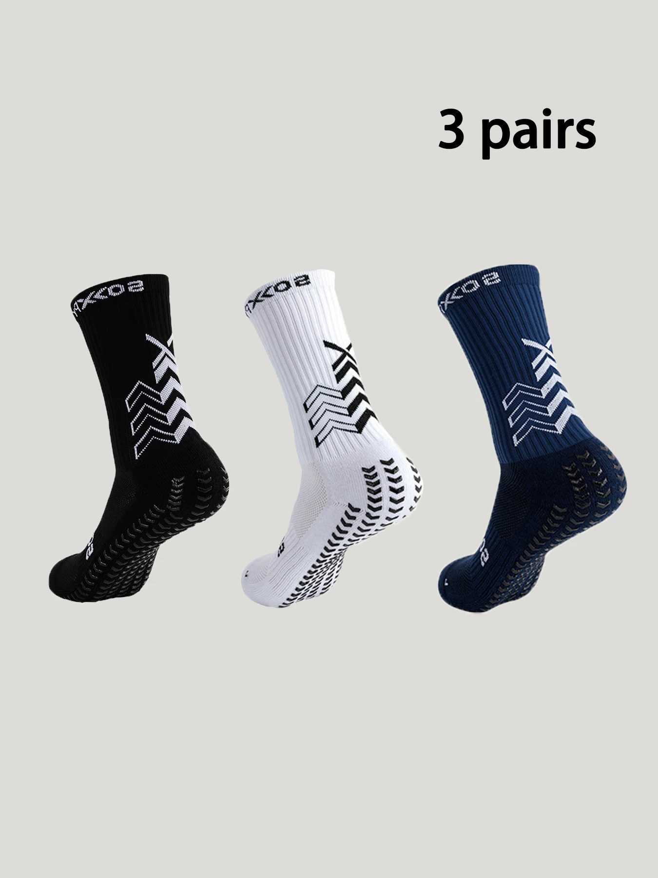 1/2/3 Pairs Soccer Socks Outdoor Fitness Basketball Socks Grip Socks Anti-slip Breathable Cycling Socks Sports Socks Men Football Z250731