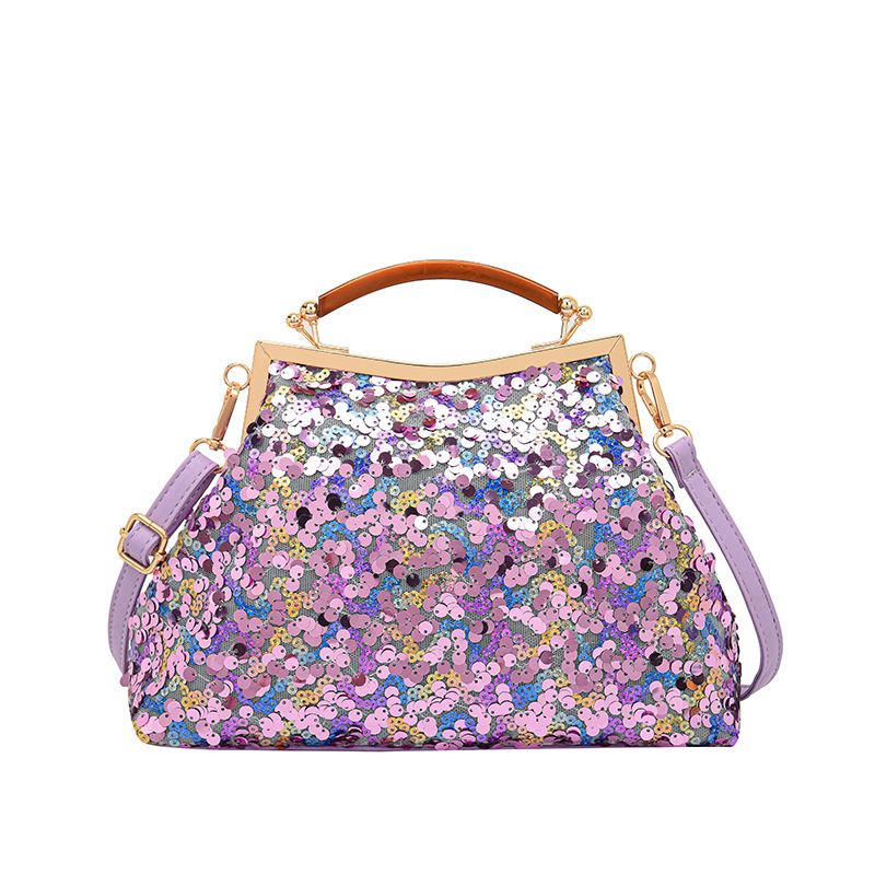 Clamp Sequin Evening for Women 2025 New Fashionable Personality Handbag Single Shoulder Crossbody Shell Bag ddmymoon