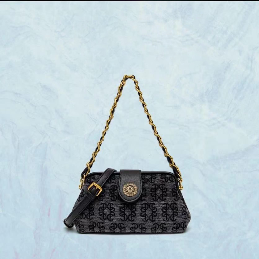 Designer bag new handbag Printed pattern color retro style dumpling bag shoulder bag clip bag crossbody bag