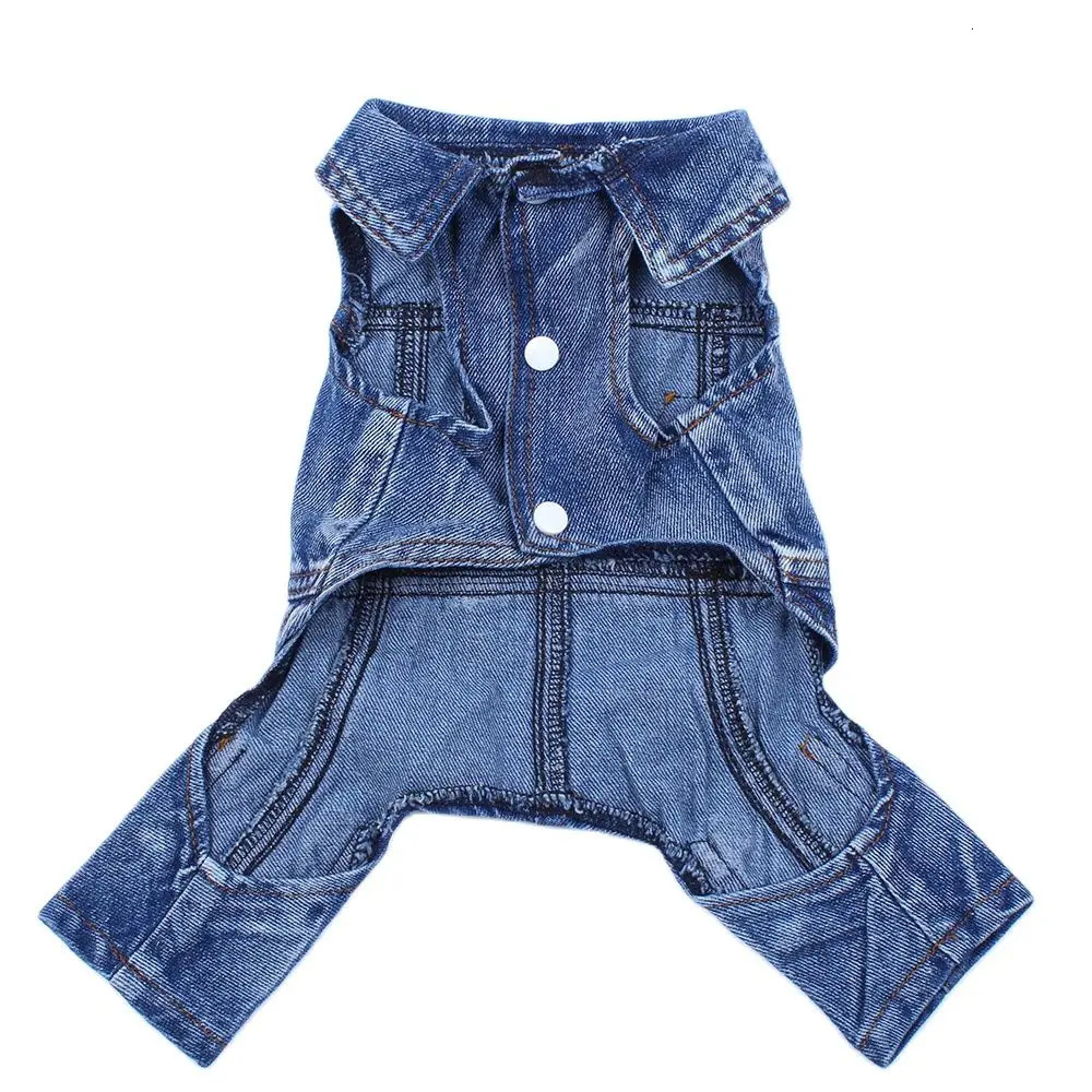 Dog Pet Denim Jumpsuit Pants Pet Puppy Coat Jacket Spring/Autumn Clothes 6 sizes 250729