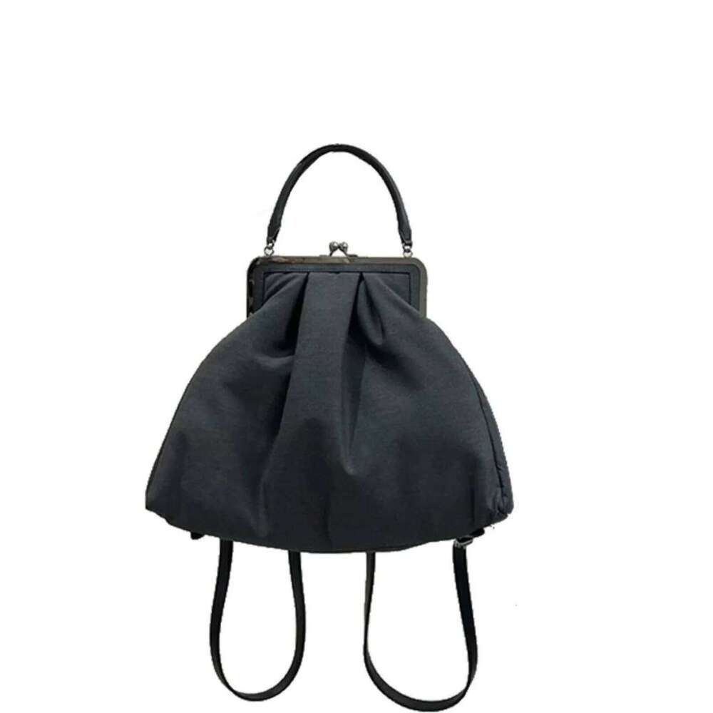 Designer bag 2025 Light Fashionable New Pleated Metal Frame Buckle Backpacks, Simple And Casual Versatile Handbag For Women Trendy
