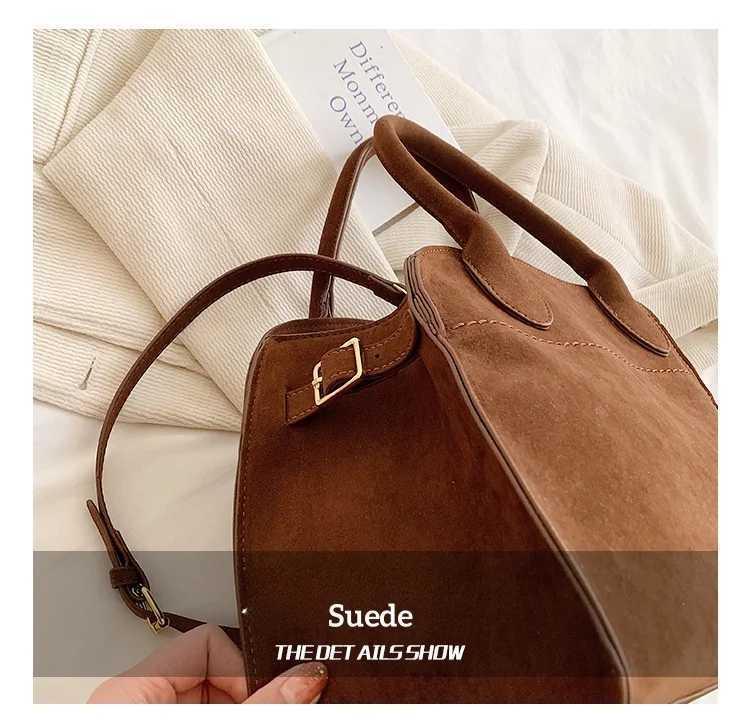 Large Capacity Shoulder Tote Frosted Large Bag Crossbody Large Capacity Suede Soft Y250730