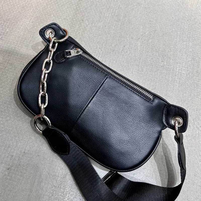 Natural Leather Crossbody Bags For Women Real Genuine Leather Shoulder Bag Vintage Solid Color Designer Female Travel Chest Bags Y250730