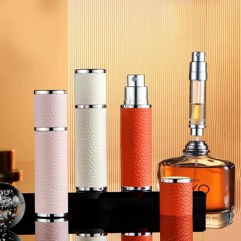 5ml-10ml PU Leather Bottom Filling Refillable Perfume Atomizer for Travel Spray Bottle Fine Mist Gift Fragrance Cosmetic 250726