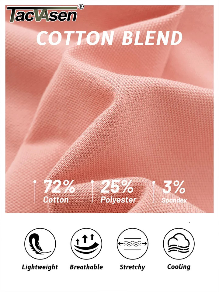 TACVASEN Summer Polo Shirts Cool Ice Silk Short Sleeve Shirt Breathable Quick Dry Casual Golf Pullover Tee Tops 250729