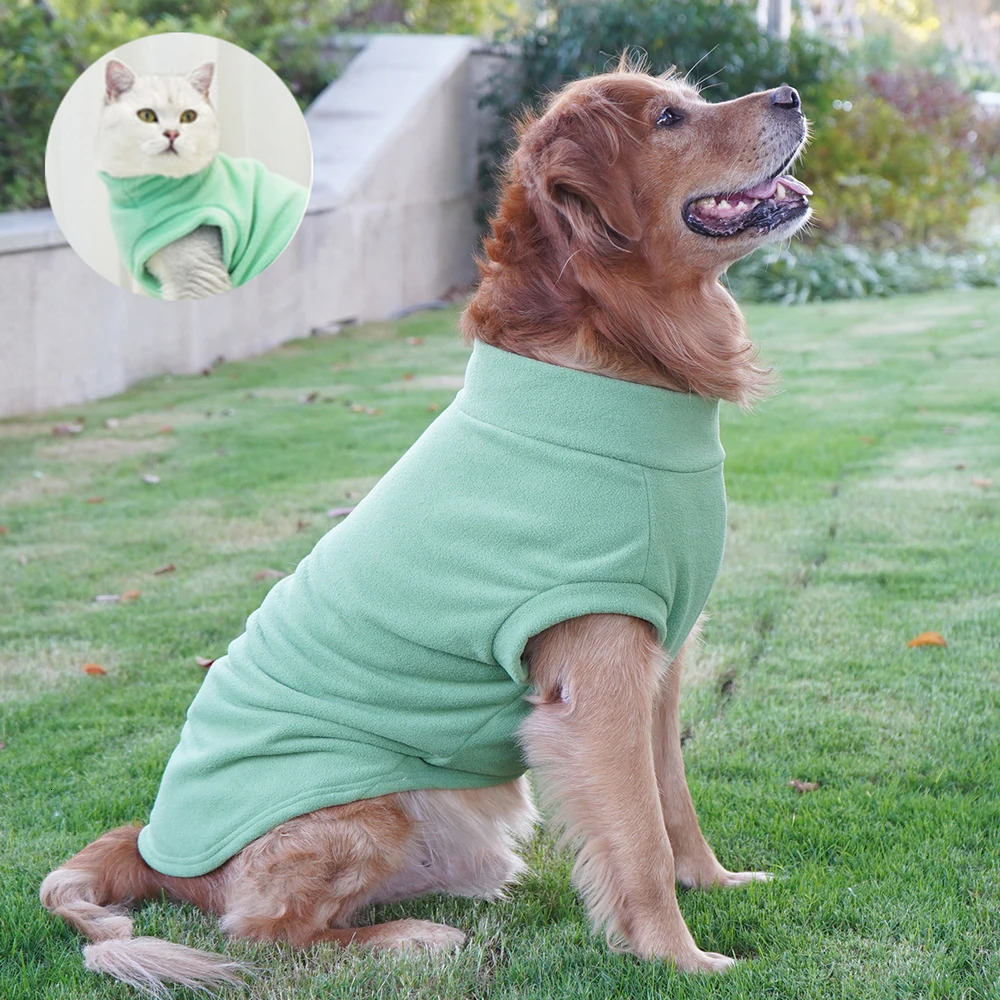 Fleece Cat Dog Jacket S to 8XL Spring Autumn Pet Clothes for Small Medium Large Dogs Puppy Big Dog Vest Kitten Pullovers Outfit 250729