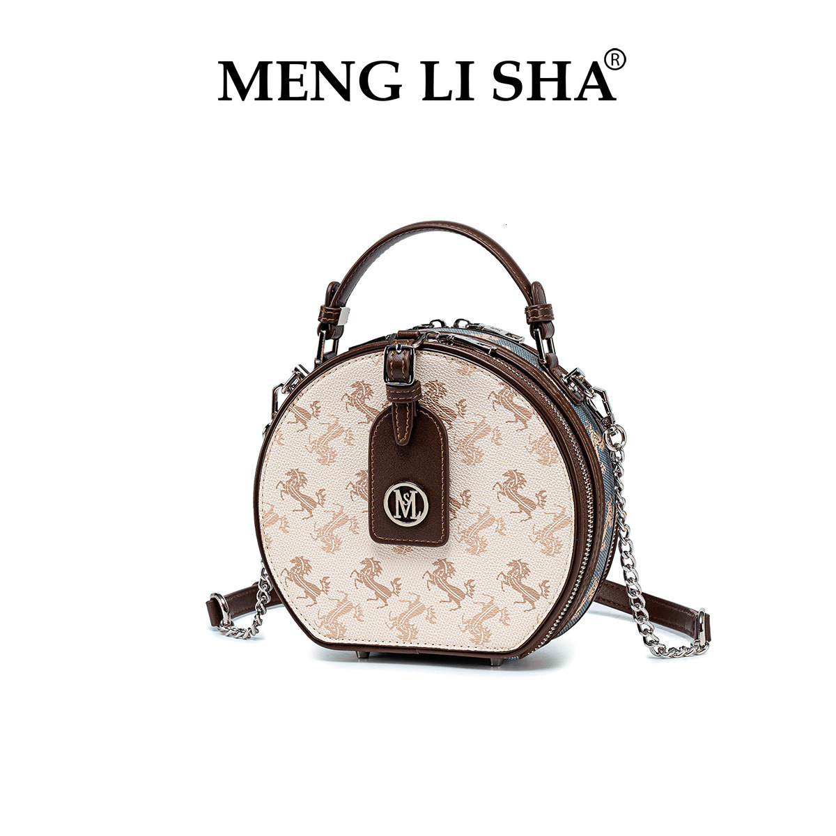 2025 New French Style Single Shoulder Crossbody for Women Trendy Fashion Simple High-end Handheld Round Cake Small Bag ddmymoon
