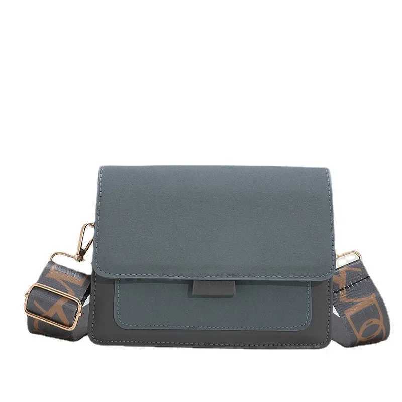 New Contrast Color Leather Shoulder Bags For Women Travel Crossbody Bag Fashion Simple Shoulder Bag Ladies Flap Bag Handbag Y250730