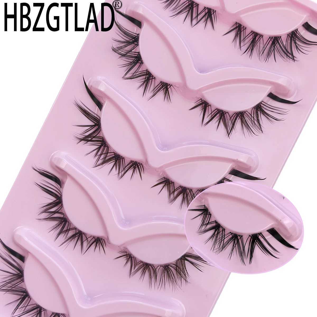 HBZGTLAD Cat Eye Lashes Natural Look Fox False Eyelashes Gorgeous Wispy Lightweight Faux Mink Lashes for Doll Eye Makeup Z250730