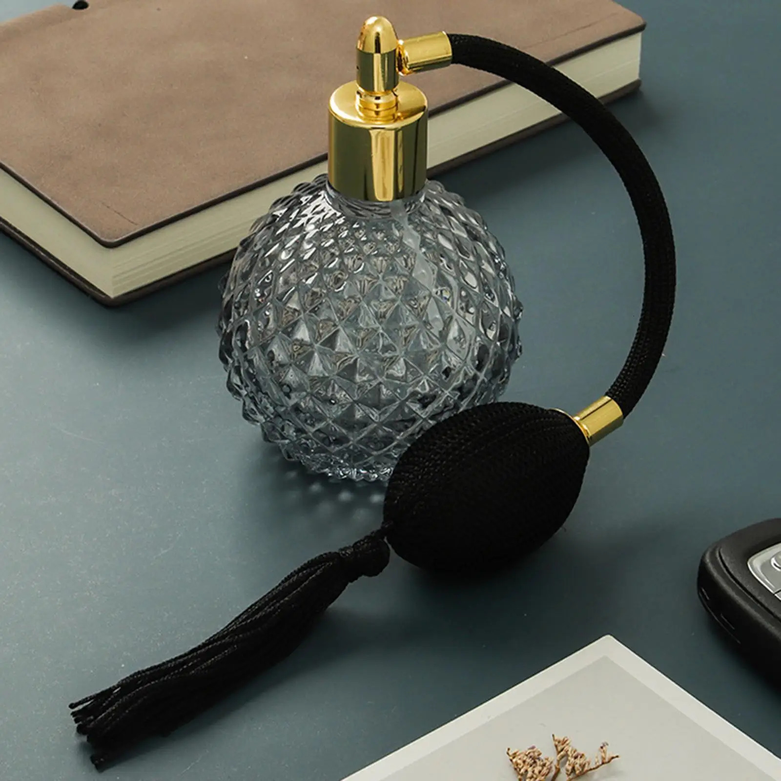 Perfume Bottle Empty 100ml Colorful Crystal Vintage Gold Long Spray Tassels Mist Parfume Atomizer Pump Refillable Glass Bottles 250726