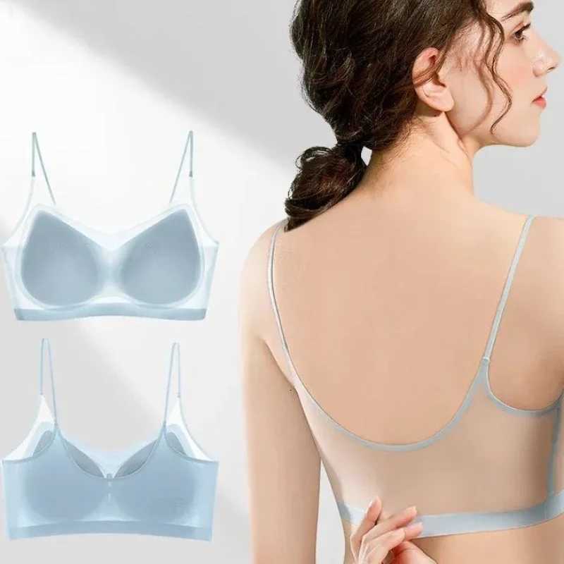 Women Push-Up Bra Summer Cool Bras Non-Wire Underwear Breathable Small Cup Lingerie Comfort Thin Shoulder Straps Bra Top M-4XL Z250730