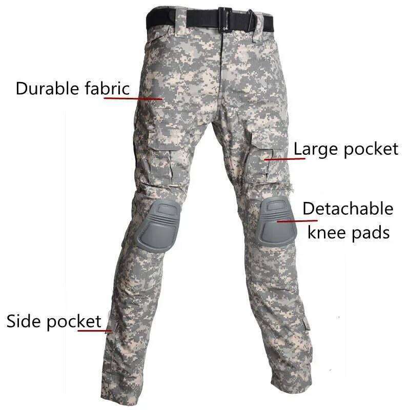 Green Tactical Suits Outdoor Uniform Men Clothing Training Suit Hunting Shirts Cargo Pants Paintball Mens Sets Wear Resistant