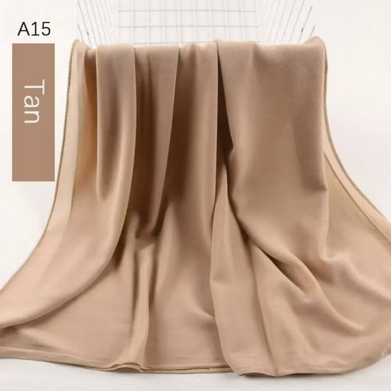 T1354 Pearl Chiffon Veil Long Scarf Malay Hijab Scarf Middle East African Shawl