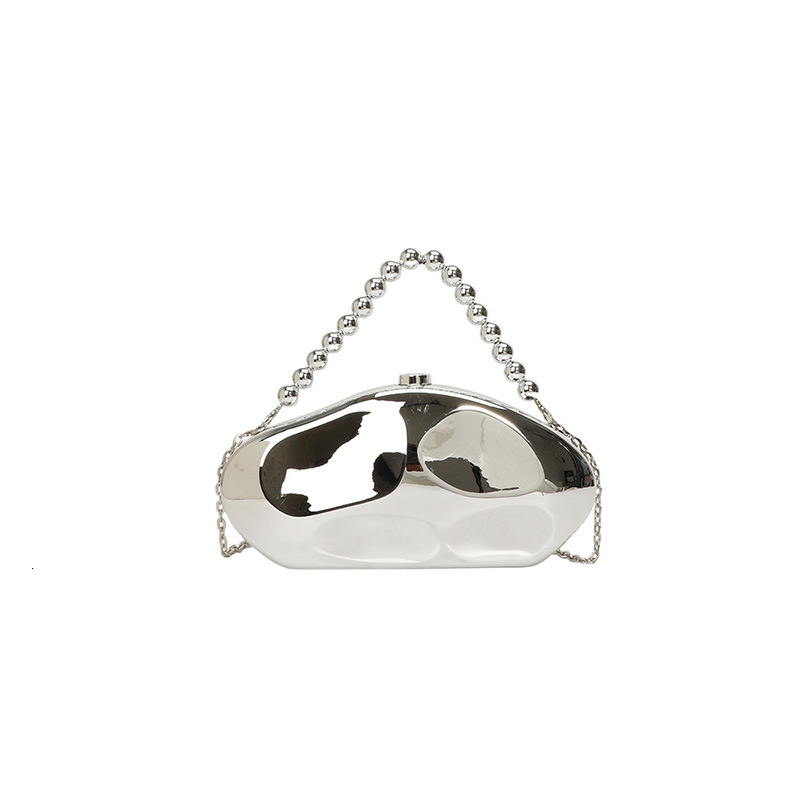 Unique Design Metal Acrylic Irregular Stone Clutch 2025 New Fashion Exquisite Chain Bag ddmymoon