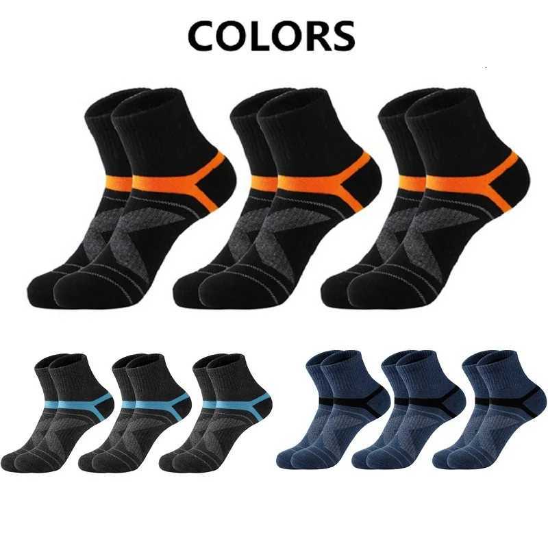 3 Pairs High Quality Men Cotton Socks Black Sports Socks Casual Soft Running Summer Absorb Sweat Breathable Male Socks Z250731