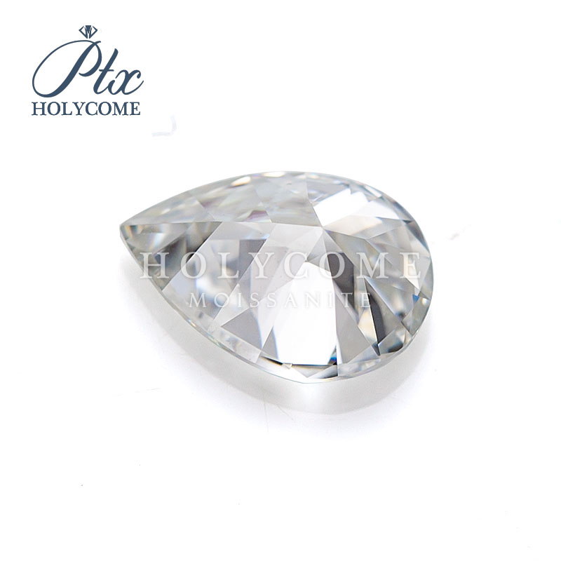 Highest Grade Moissanite Stone Full Size White D Color VVS1 Pear Cut Top Quality Charms Women Jewelry Making Materials with GRA Certificate