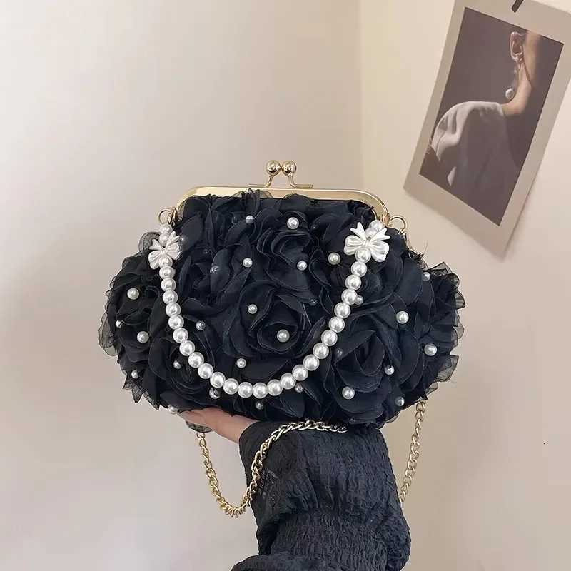 Microfiber Flowers CHAINS Crossbody Bags Hasp Beading Sweet Ladies Bags Sale 2025 Solid Spring FAshion Shoulder Bag Y250730