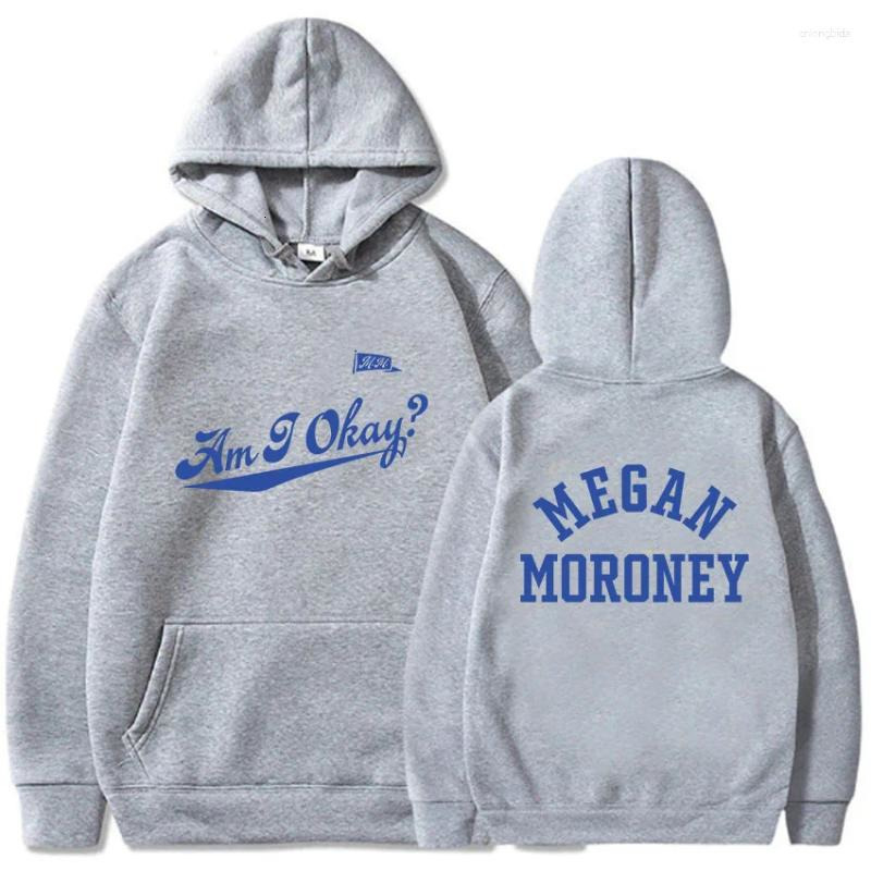 Mens Hoodies Men Megan Moroney Am I Okay Printing Sweatshirts Sudaderas Hooded Winter Fleece Pullovers Casual Unisex Hoodie Top