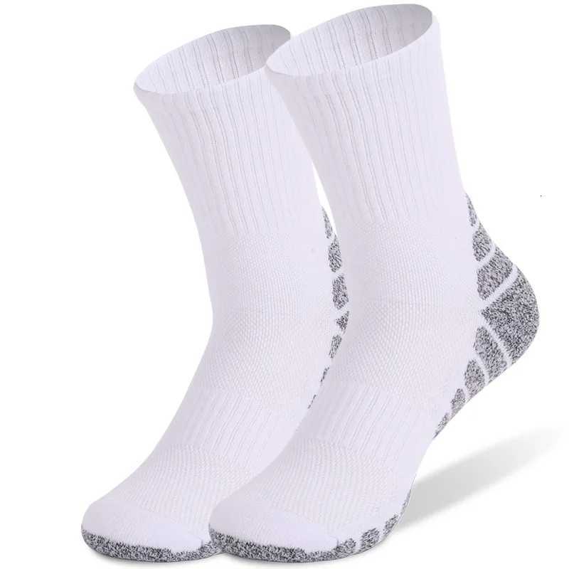 1Pair Cotton Mens Socks High Quality Thick Towel Bottom Black White Gray Womens Crew Socks Anti-Odor Breathable Sports Socks Z250731