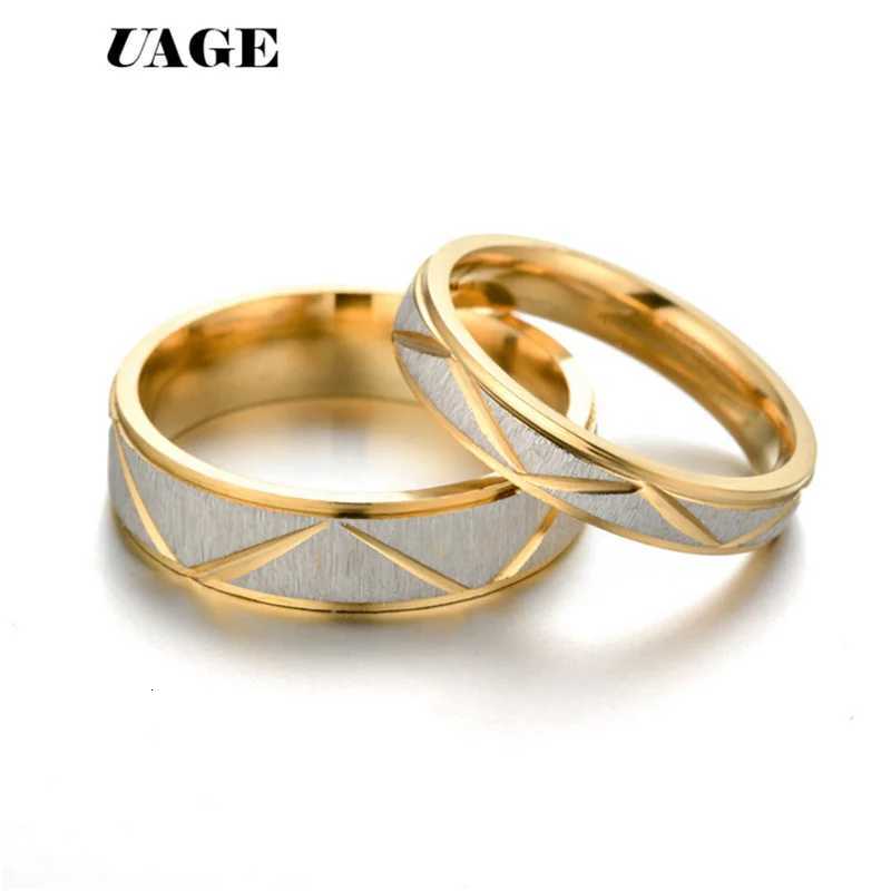 UAGE Simple Couple Titanium Steel Matte Wedding Rings for Women and Men Jewelry Anniversary Marriage Best Fashion Gift y250730