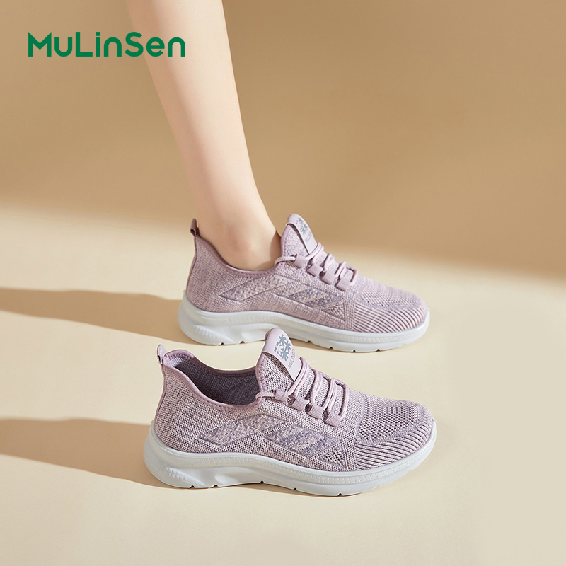 Mulinsen women's shoes summer thin mesh sports leisure 2025 new mother middle-aged and elderly comfortable breathable running shoes