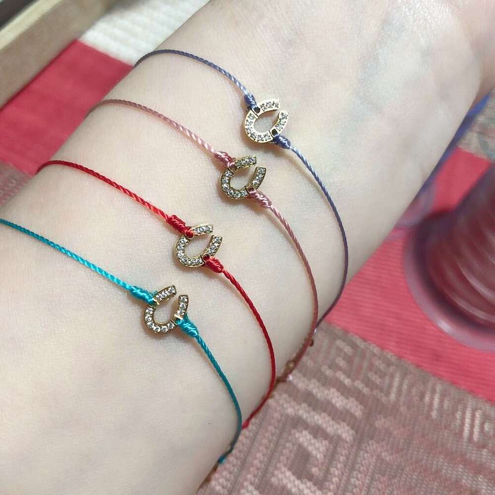 French Style Titanium Steel Mini Horseshoe Buckle Bracelet with 5A Zirconia, Non-Fading, Exquisite and High-End Handmade Fresh Design