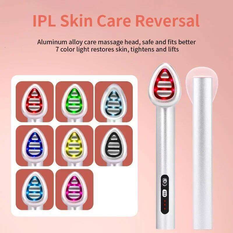 7 Color Microcurrent Massager Electric Vibration Wrinkle Anti-Ageing Eye Massage Dark Circle Removal SPA Skin Care Beauty