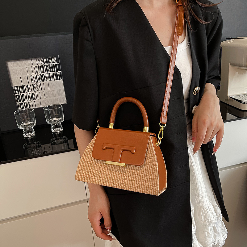 2025 New High-End Color-Block Handbag Fashion Trend Patchwork Shoulder Crossbody Box Bag for Women ddmymoon