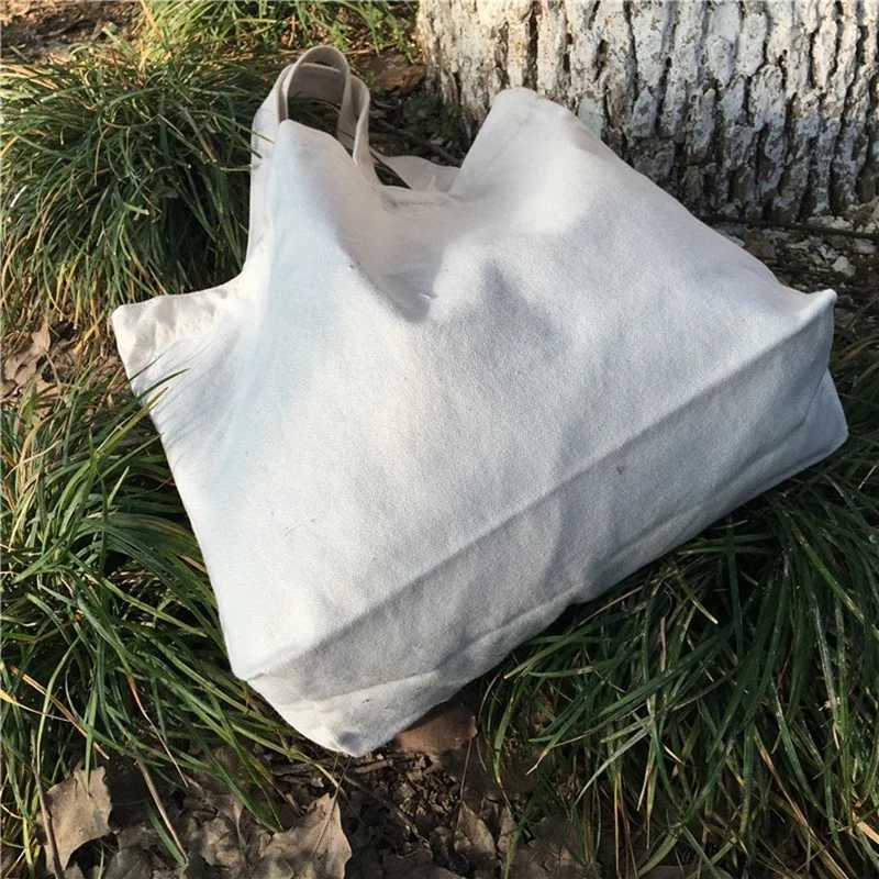 5 pcs Canvas Shopping Bag Foldable Tote Shoulder Travel Beach Casual Bag Eco-friendly G250729