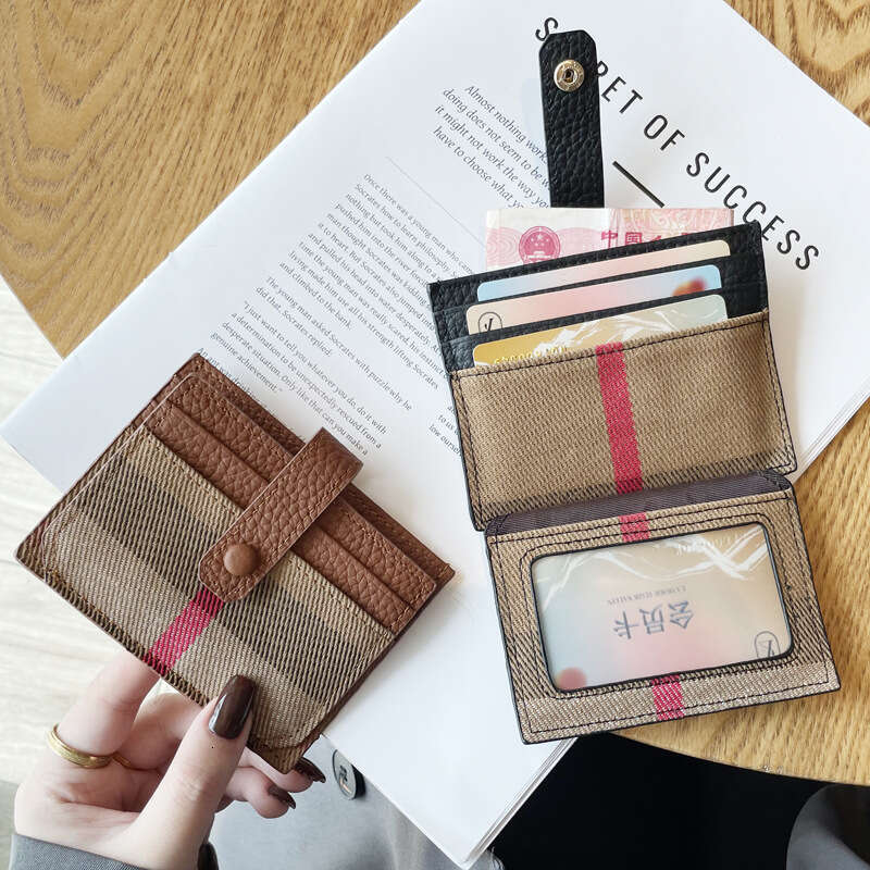 Hot Selling Genuine Leather Ultra-thin for Women Multi-card Slot Card Clip Mini Wallet Driver's License Simple Document Holder