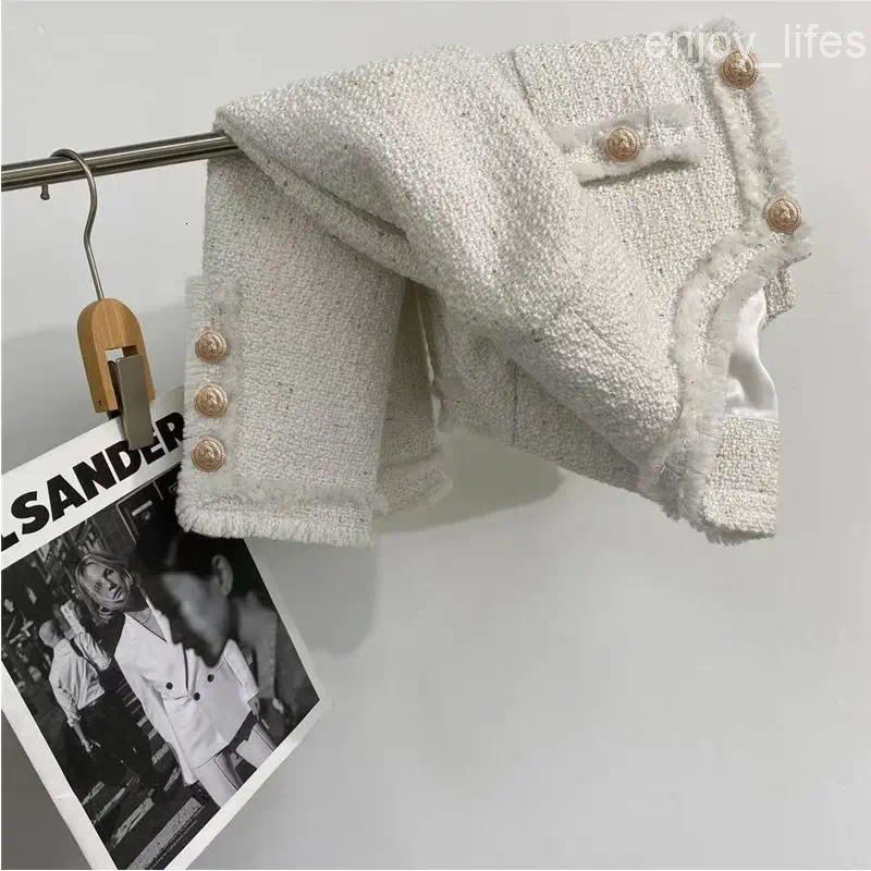 Womens Jackets 2025 French Luxury Small Fragrance Tweed Jacket Women Fashion Casual Short Coat Korean Elegant Outerwear High Quality