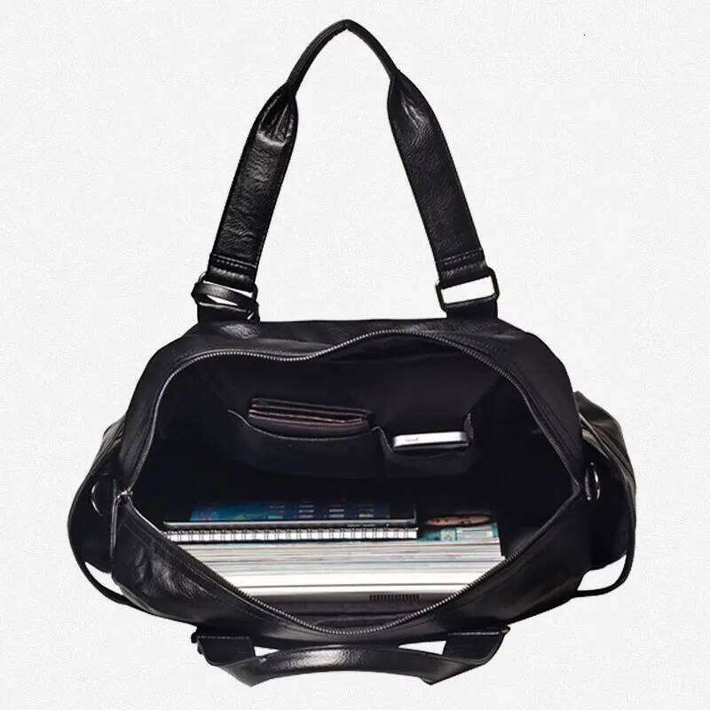 New Handbag Men Top-Handle Bags Fashion Crossbody Large Capacity Men's HandbagsTravel Totes Bag PU Leather Briefcase