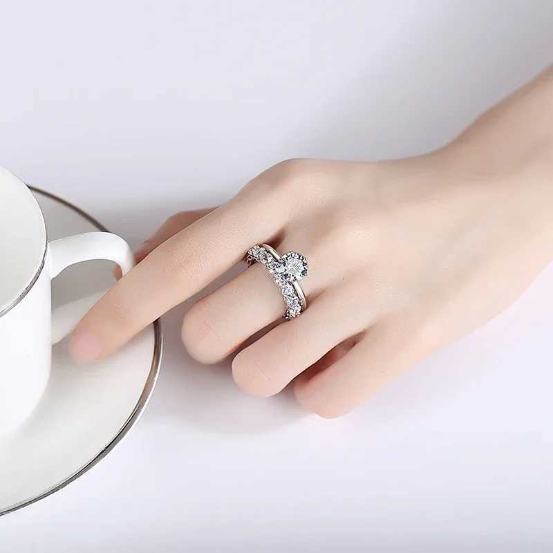 5mm D Color Moissanite Row Ring 925 Sterling Silver Diamond Wedding Band Rings For Women Certified Fine Jewelry Gift Houtros y250730