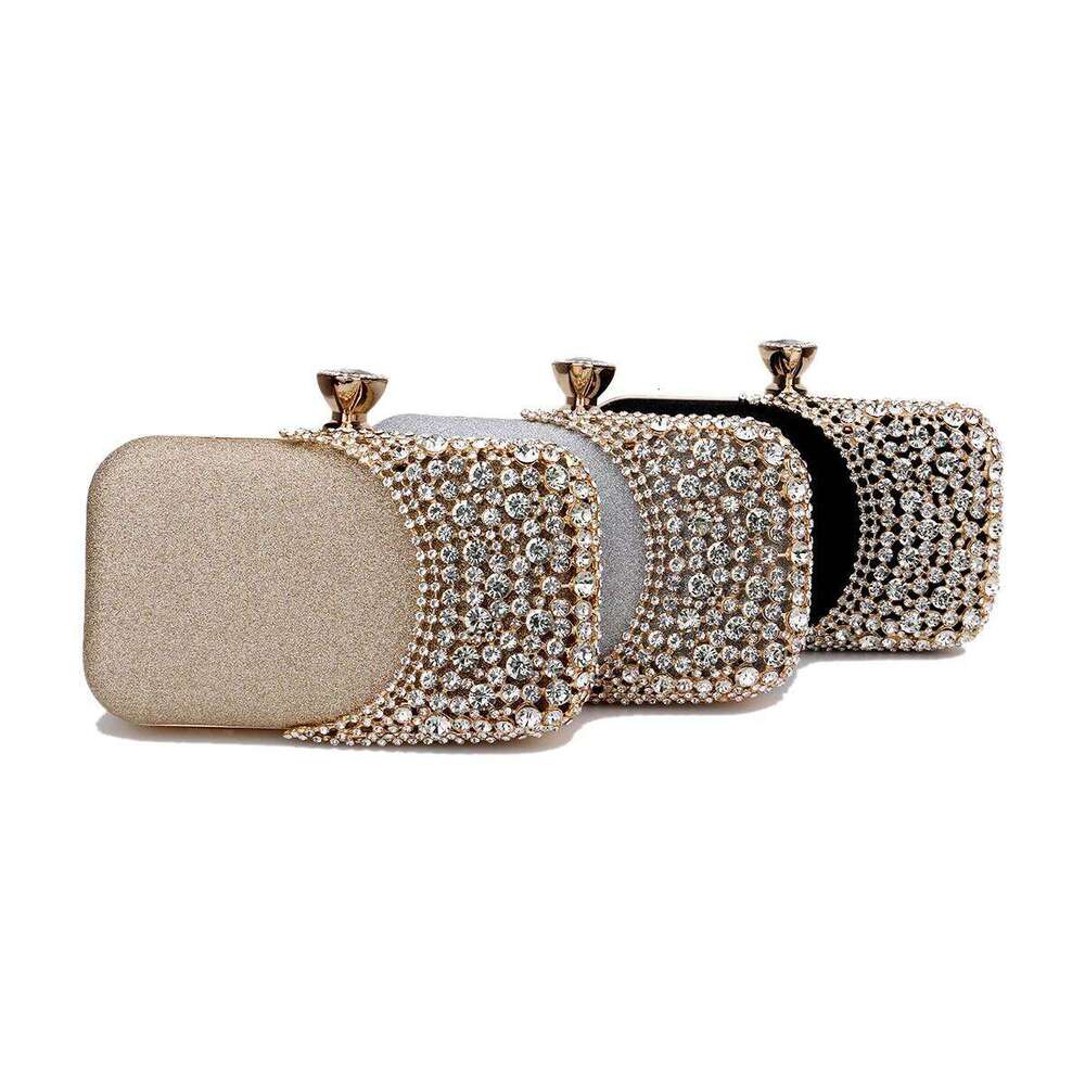 Hollow Out Fashion Women Evening Bags With Dias Shoulder Chain Handbags Wedding Bridal Female Purse Sequined Holder