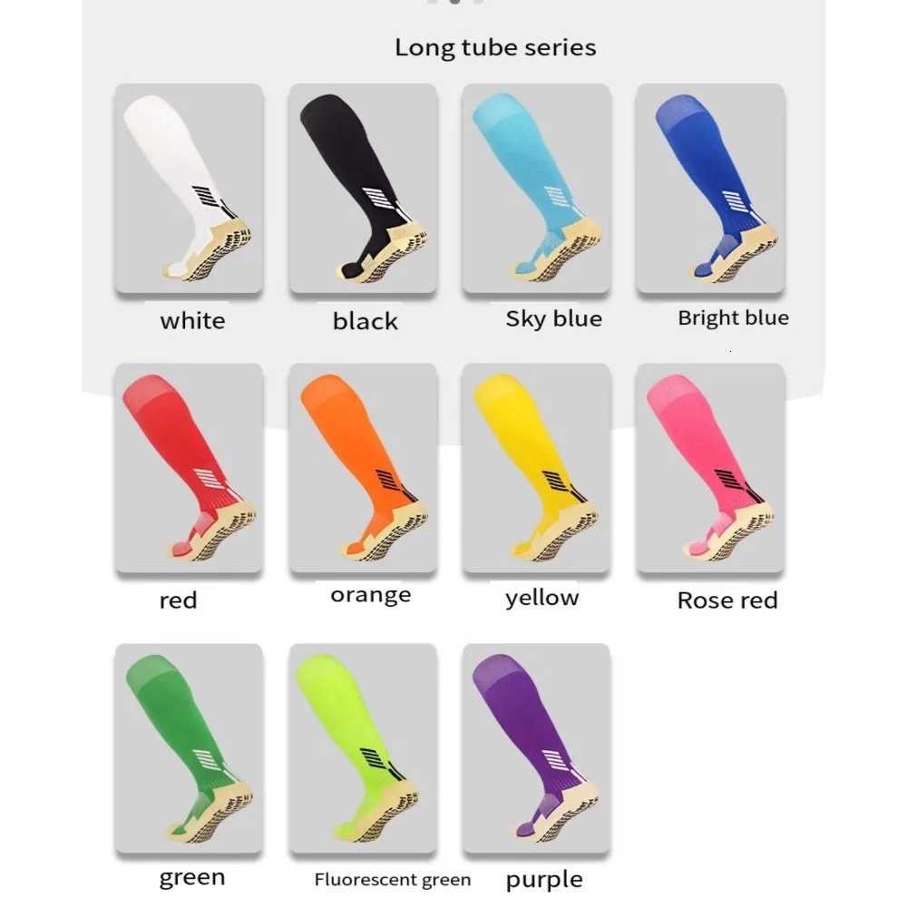 Anti-Slip Football Socks Cut Black Long Length Adhesive Towel High Leg Grip Soccer Stockings Sports for Men and Children Z250731