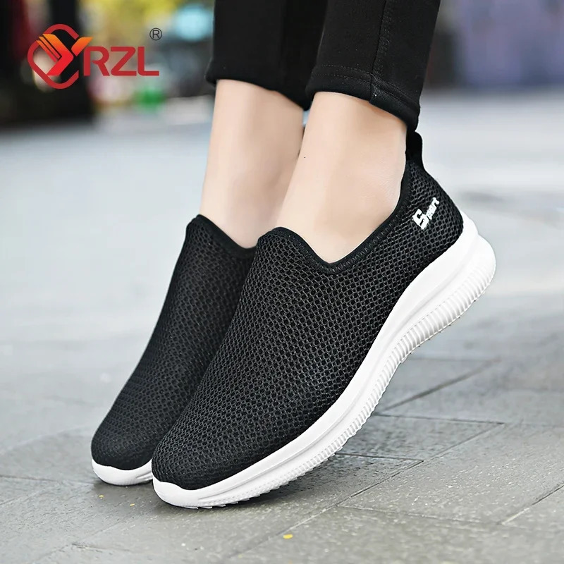 YRZL Mens Sneakers Breathable Unisex Casual Shoes Outdoor Non-Slip Mesh Loafers Walking Lightweight Fashion Male Tennis Shoes 250724
