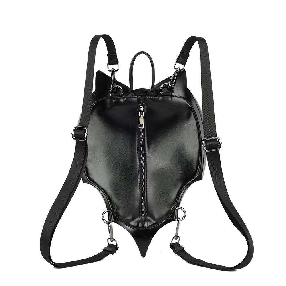 Designer Bags New Gothic Black Bat Shaped Halloween Backpack Handbag High Quality Bags,Gothic dark style bags, bat-shaped chest bags, backpacks