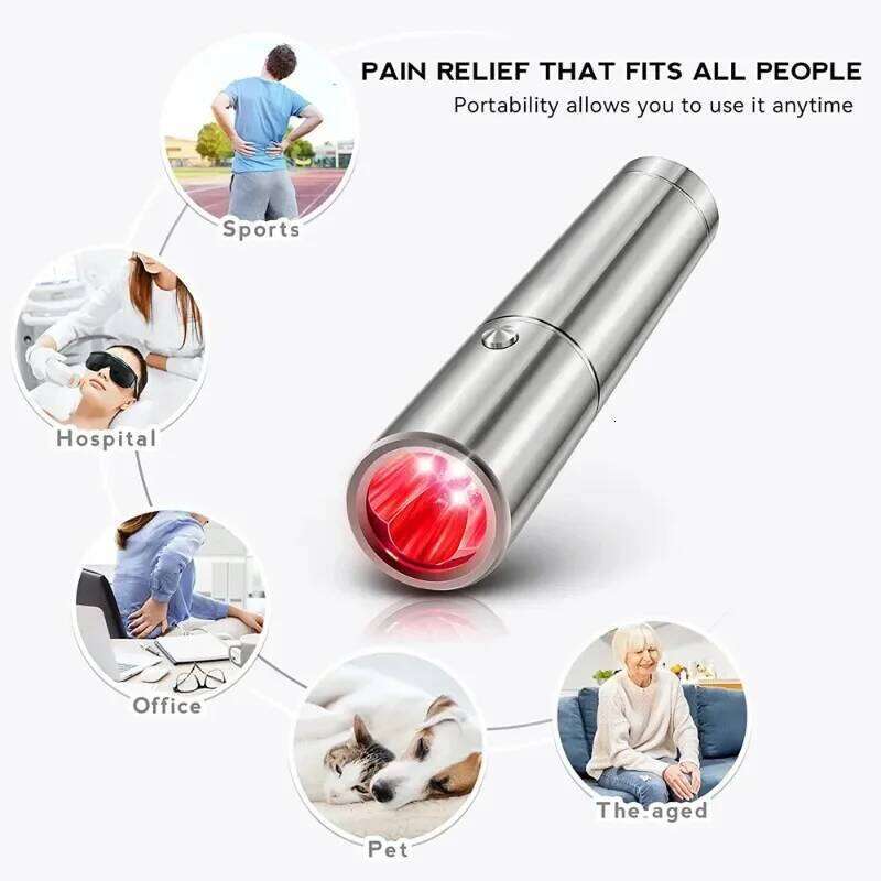 Red Wand Device for Body Acne Treatment With 5 Wavelengths Near Infrared 900nm Light Therapy Relieve Joint Pain