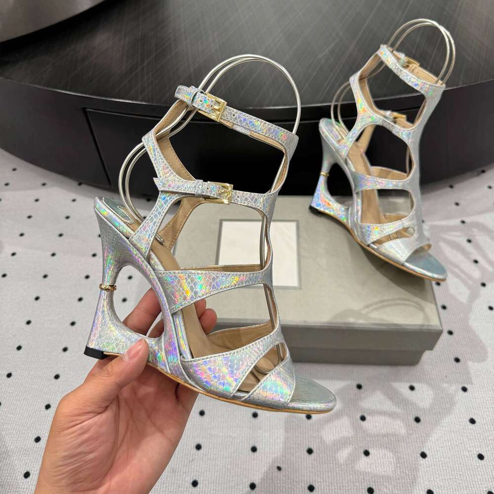 Women Size35-42 Genuine Leather Sandals Super High Wedges Fretwork Heels Pumps Designer Shoes Zapatillas De Mujer 2a8