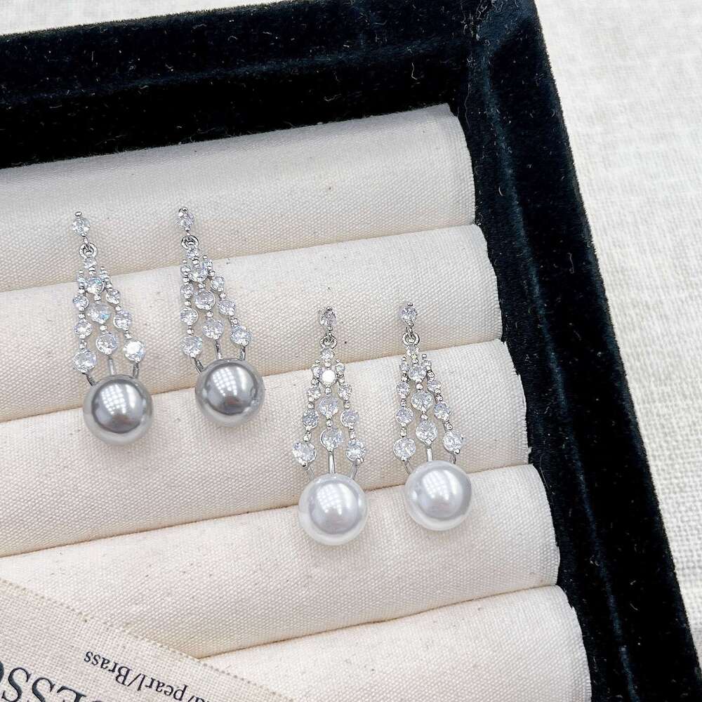 Minimalist Elegant Exquisite Ear Clips for Women Large Pendant French Style High-end Versatile Pearl Earrings f81
