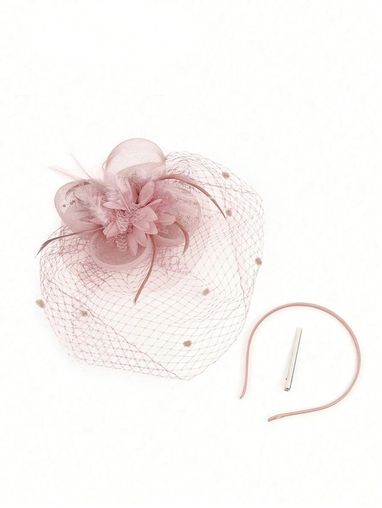 1PCS Fascinators Hats 20s 50s Hat Pillbox Hat Tea Party Headwear With Veil For Girls And Women 250729