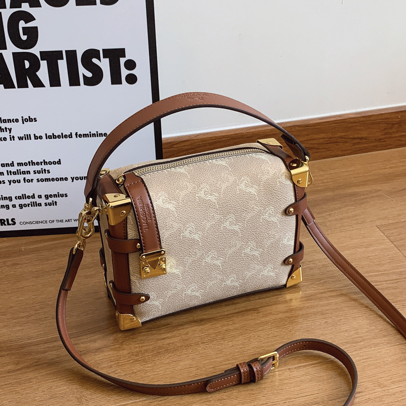 Senior sense bag women's new style ladies all match temperament box bag fashion shoulder crossbody bag