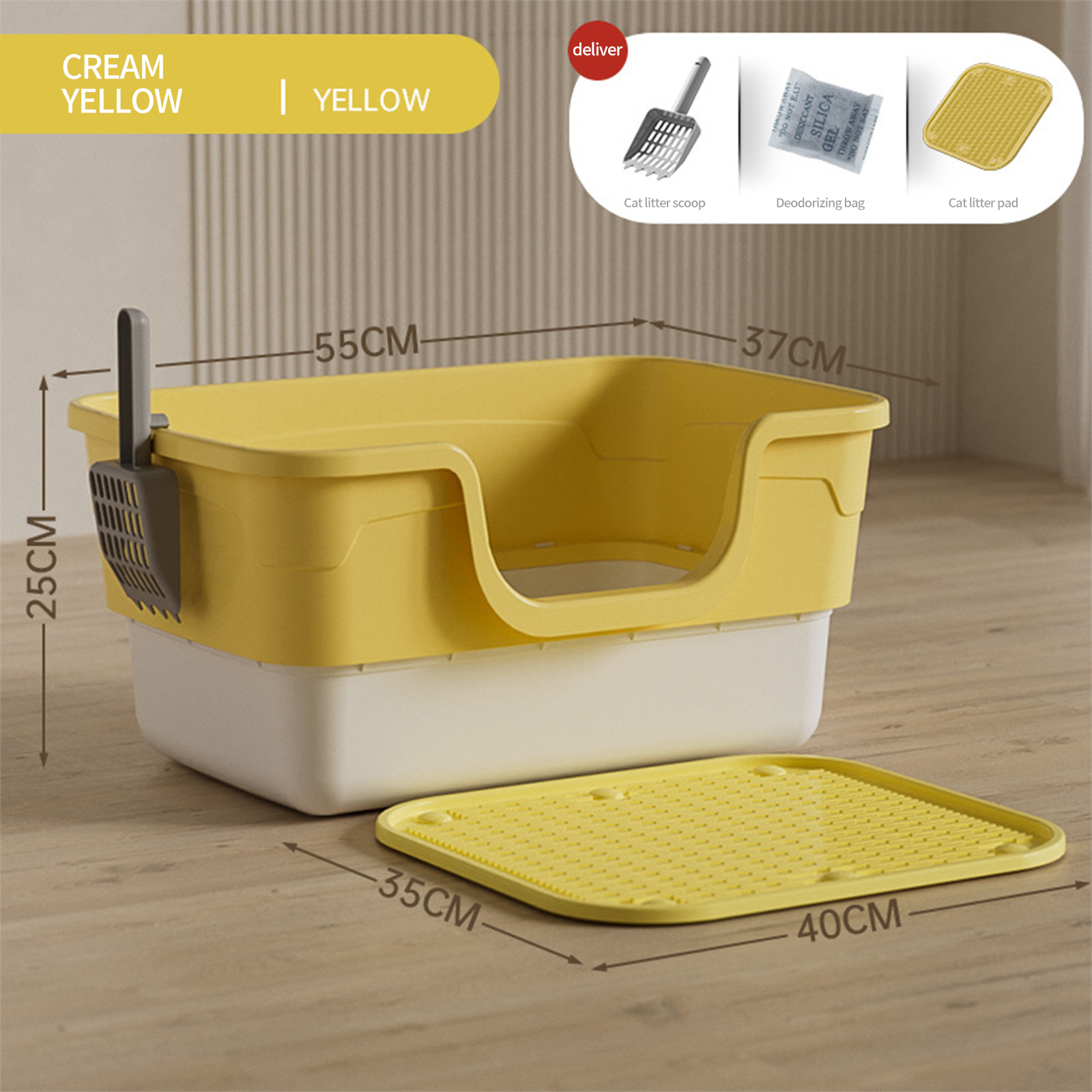 Source manufacturer provides wholesale cat litter box, oversized anti splash cat toilet, giant open fat cat litter box