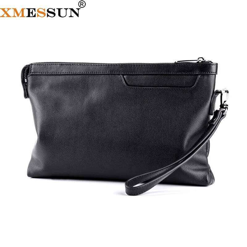 OLOEY XMESSUN New Genuine Leather Clutch Designer Cowhide Wristlet 2025 Fashion Casual Envelope Wallet Party Pouch Bag