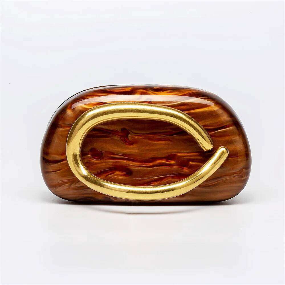 Women Big Brass Metal Name Acrylic Box Clutch Evening Bags Bridal Wedding Purses And Handbags Beach Gift Designer Purse